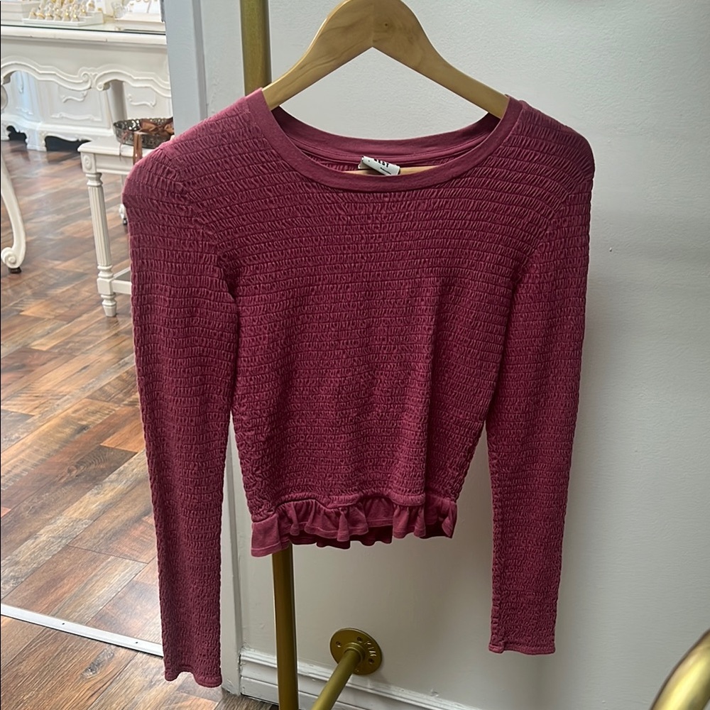 Sunday Best Berry Smocked Crop Top